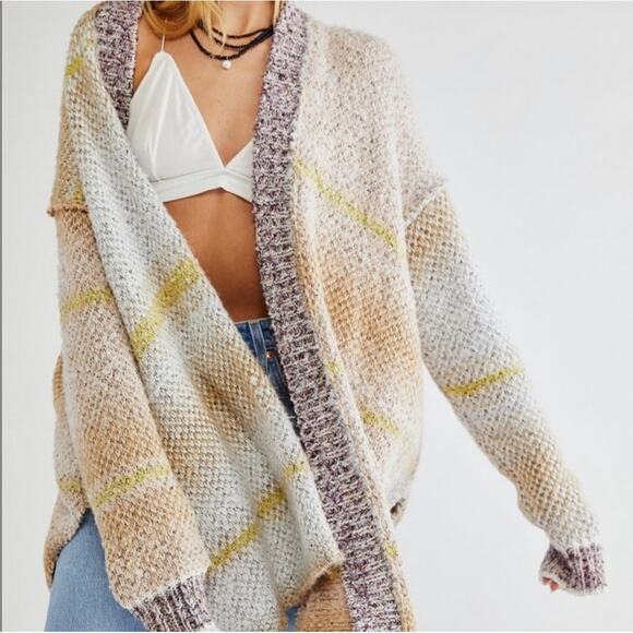 Free People Daydreamer Slouchy Oversized Knit Cozy Cardigan XS - Picture 8 of 9